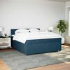 vidaXL Cama box spring con colch&oacute;n terciopelo azul 180x200 cm