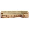 vidaXL Conjunto de sof&aacute;s de exterior con coj&iacute;n 5 pcs Natural y Beige
