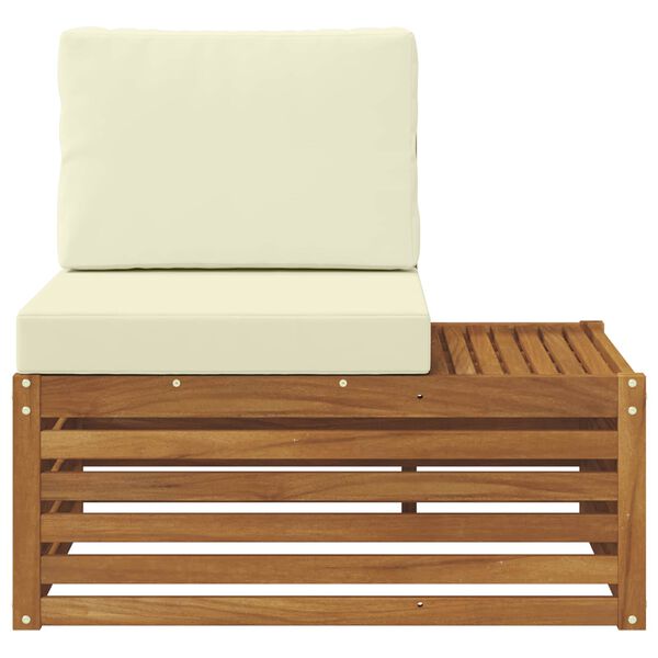 vidaXL Sof&aacute; modular de exterior con coj&iacute;n Natural 91 x 63 x 73 cm