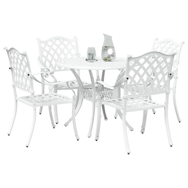 vidaXL Conjunto de Comedor de Jard&iacute;n 5 pcs Aluminio