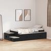 vidaXL Cama con almacenamiento Roble Negro 90 cm Madera contrachapada