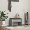 vidaXL Banco de entrada con coj&iacute;n Gris Sonoma 63 x 38 x 40 cm