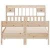 vidaXL Cama con estantería sin colchón madera maciza de pino 140x190cm