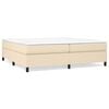 vidaXL Estructura de cama con somier tela color crema 200x200 cm
