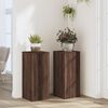 vidaXL Soportes de plantas 2 uds madera marr&oacute;n roble 30x30x70 cm