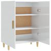 vidaXL Aparador de madera contrachapada blanco brillante 70x34x90 cm