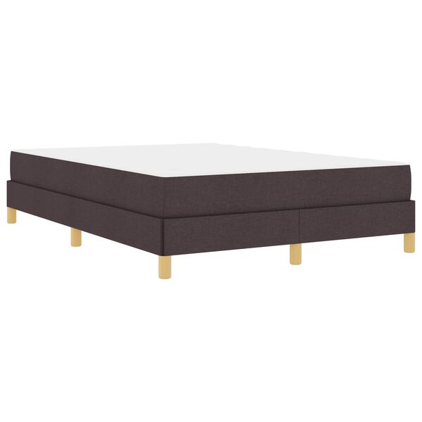 vidaXL Cama tipo Box Spring Marr&oacute;n Oscuro 140 x 190 cm tela