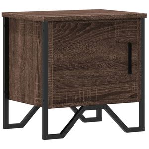 vidaXL Mesita de noche madera de ingenier&iacute;a marr&oacute;n roble 40x30x40 cm