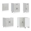 vidaXL Mueble cocina Kalmar gris hormig&oacute;n 11 pzas madera contrachapada
