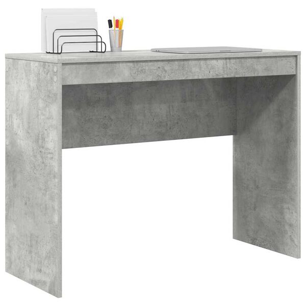 vidaXL Escritorio Gris hormigón 100 x 40 x 76 cm Madera contrachapada