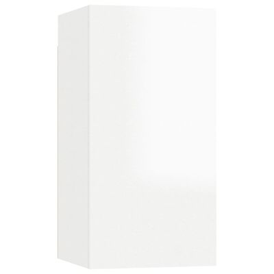vidaXL Mueble de TV madera contrachapada blanco brillante 30,5x30x60cm