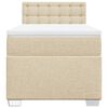 vidaXL Cama box spring con colch&oacute;n tela color crema 80x200 cm