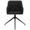 vidaXL Sillas de comedor giratorias 6 unidades tela negro