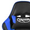 vidaXL Silla gaming giratoria PVC azul