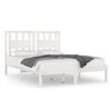 vidaXL Estructura de cama de madera maciza de pino blanca 140x200 cm