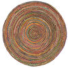 vidaXL Alfombra de &aacute;rea Multicolor &Oslash; 90 cm yute