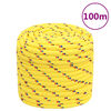 vidaXL Cuerda de barco polipropileno amarillo 16 mm 100 m