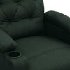 vidaXL Sill&oacute;n de masaje de tela verde oscuro