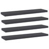 vidaXL Estantes para estanter&iacute;a 4 uds contrachapada gris 40x10x1,5cm