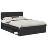 vidaXL Estructura de cama Negro 150 x 200 cm Madera de pino macizo