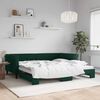 vidaXL Sof&aacute; cama nido terciopelo verde oscuro 100x200 cm