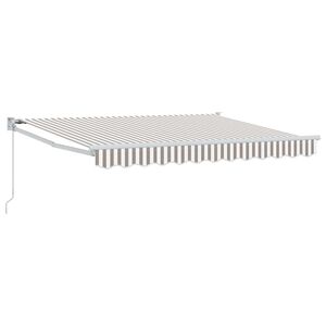 vidaXL Toldo retr&aacute;ctil Gris claro y blanco. 3 x 2,5 m