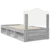 vidaXL Estructura de cama con cabecera Gris Sonoma 100 x 200 cm