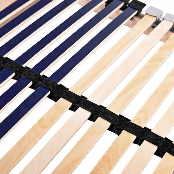 vidaXL Base de lamas Marrón 70 x 190 cm Madera de haya maciza