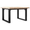 vidaXL Mesa de centro marco O madera maciza pino y acero 60x60x40,5 cm