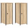 vidaXL Mesitas noche 2 uds madera ingenier&iacute;a roble Sonoma 32x42x80 cm