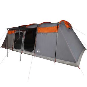 vidaXL Tienda campa&ntilde;a familiar t&uacute;nel 10 personas impermeable naranja
