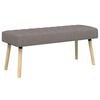 vidaXL Banco con tapizado en canal Topo 110 x 40 x 46 cm Tela