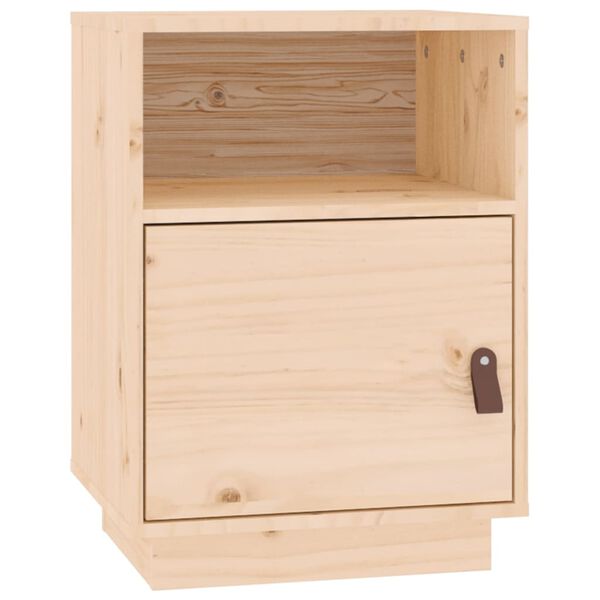 vidaXL Mesita de noche madera maciza de pino 40x34x55 cm