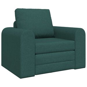 vidaXL Sof&aacute; cama Verde oscuro 98 x 71 x 83 cm tela