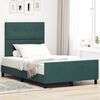 vidaXL Cama tipo Box Spring Verde oscuro 120 x 190 cm Terciopelo