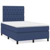vidaXL Cama box spring con colch&oacute;n tela azul 120x200 cm