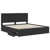 vidaXL Estructura de cama Negro 180 x 200 cm Madera Ingenieril