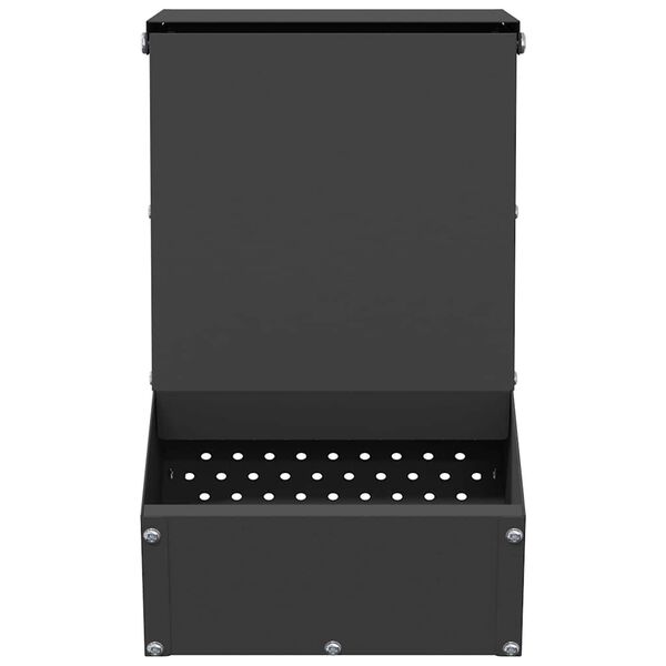 vidaXL Comedero para Conejos Negro 17,5 x 26 x 28,5 cm