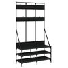 vidaXL Perchero con zapatero negro 100x40x184 cm