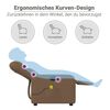vidaXL Sillón reclinable de masaje eléctrico tela marrón