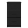 vidaXL Armario de Noche Negro 38 x 38 x 66 cm Madera contrachapada