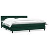 vidaXL Cama box spring con colch&oacute;n terciopelo verde oscuro 180x220 cm