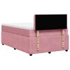 vidaXL Cama box spring con colch&oacute;n terciopelo rosa 120x190 cm
