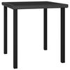 vidaXL Mesa de comedor para jard&iacute;n rat&aacute;n sint&eacute;tico negro 70x70x73 cm