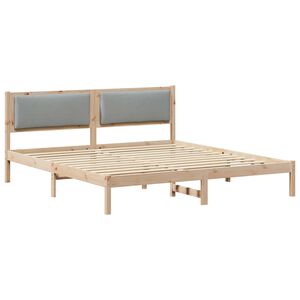 vidaXL Estructura de cama con cabecera Gris Claro 180 x 200 cm