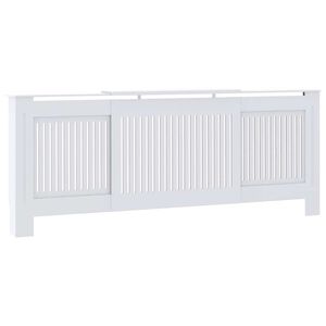 vidaXL Cubierta para radiador madera de ingenier&iacute;a blanco 205 cm