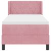 vidaXL Cama tipo Box Spring con colch&oacute;n Rosa 200 x 80 cm Terciopelo
