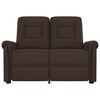 vidaXL Sillón reclinable de masaje de 2 plazas cuero sintético marrón