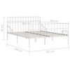 vidaXL Estructura cama con somier sin colchón metal blanco 200x200 cm