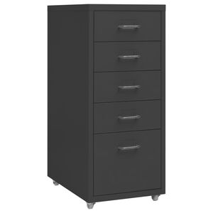 vidaXL Armario archivador m&oacute;vil metal antracita 28x41x69 cm